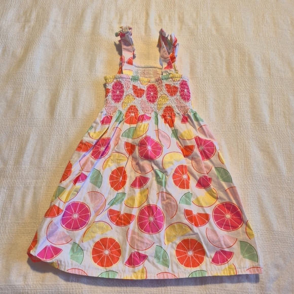 Gymboree girls size 4T Fruit Punch sun dress orange, lemon & lime design VGUC - Picture 3 of 5